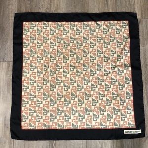 Vintage DANIEL LA FORÊT 100% Silk Scarf